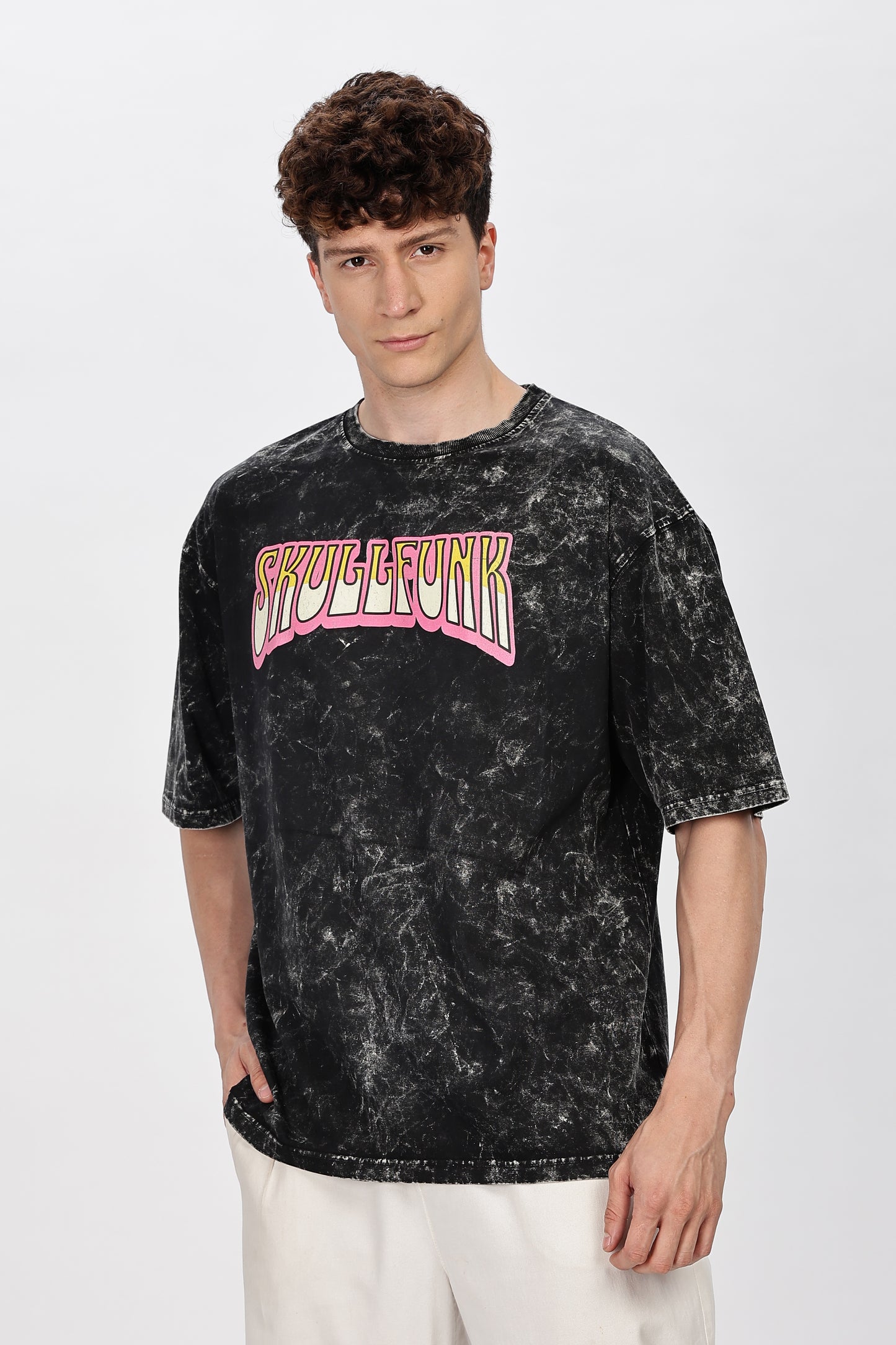 Acid Wash Oversized T-shirt / Skullfunk