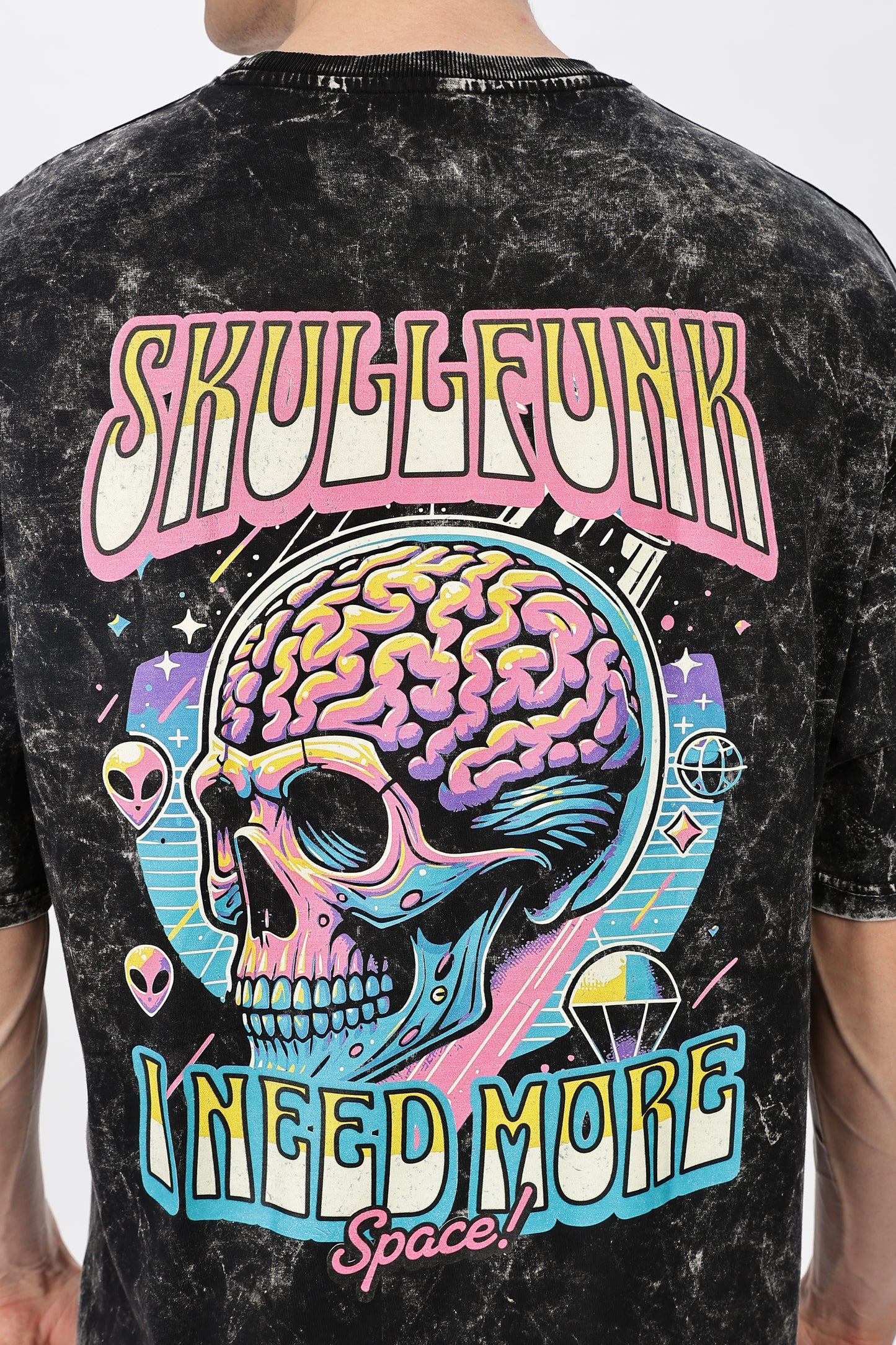 Acid Wash Oversized T-shirt / Skullfunk