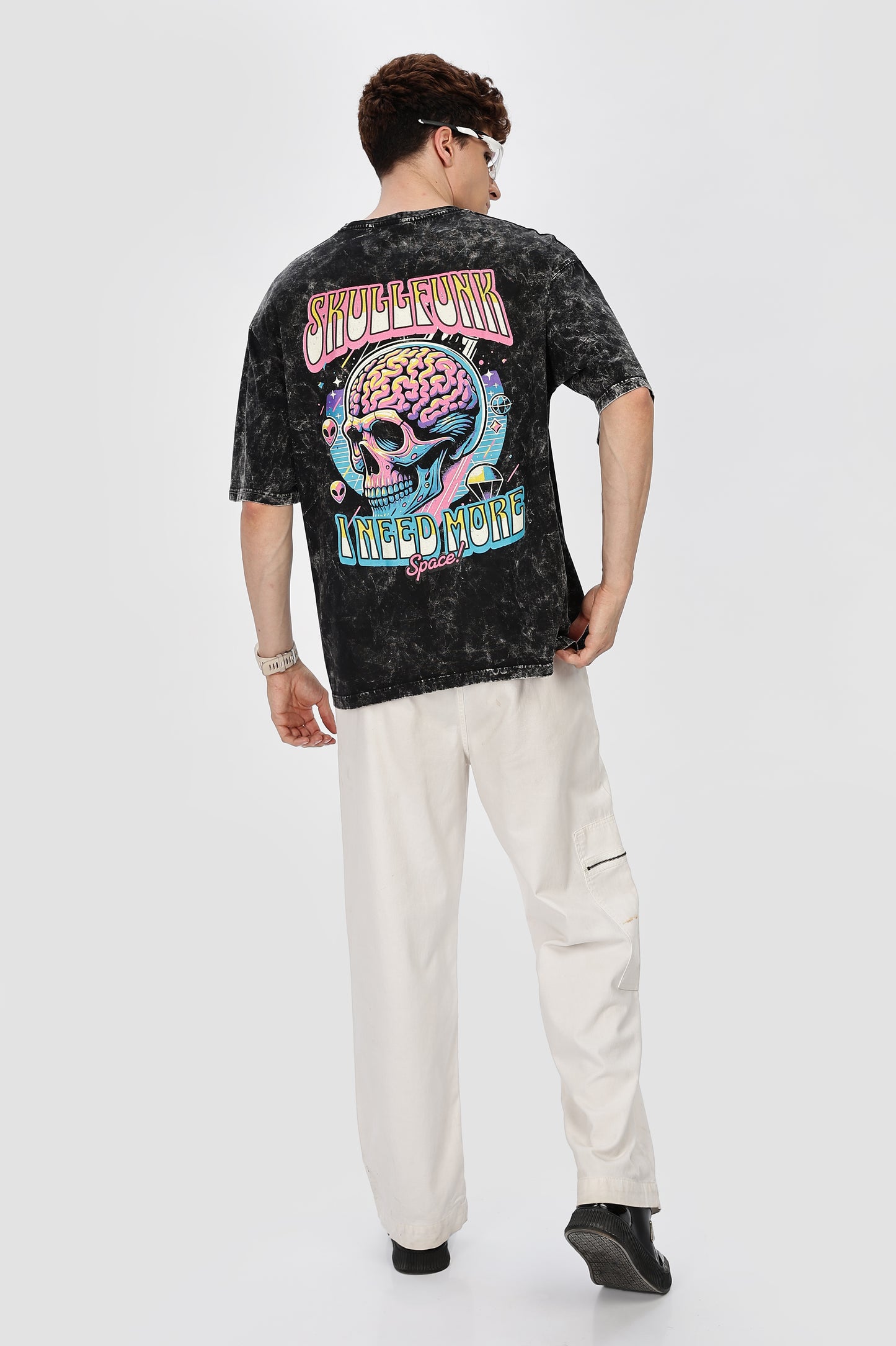 Acid Wash Oversized T-shirt / Skullfunk