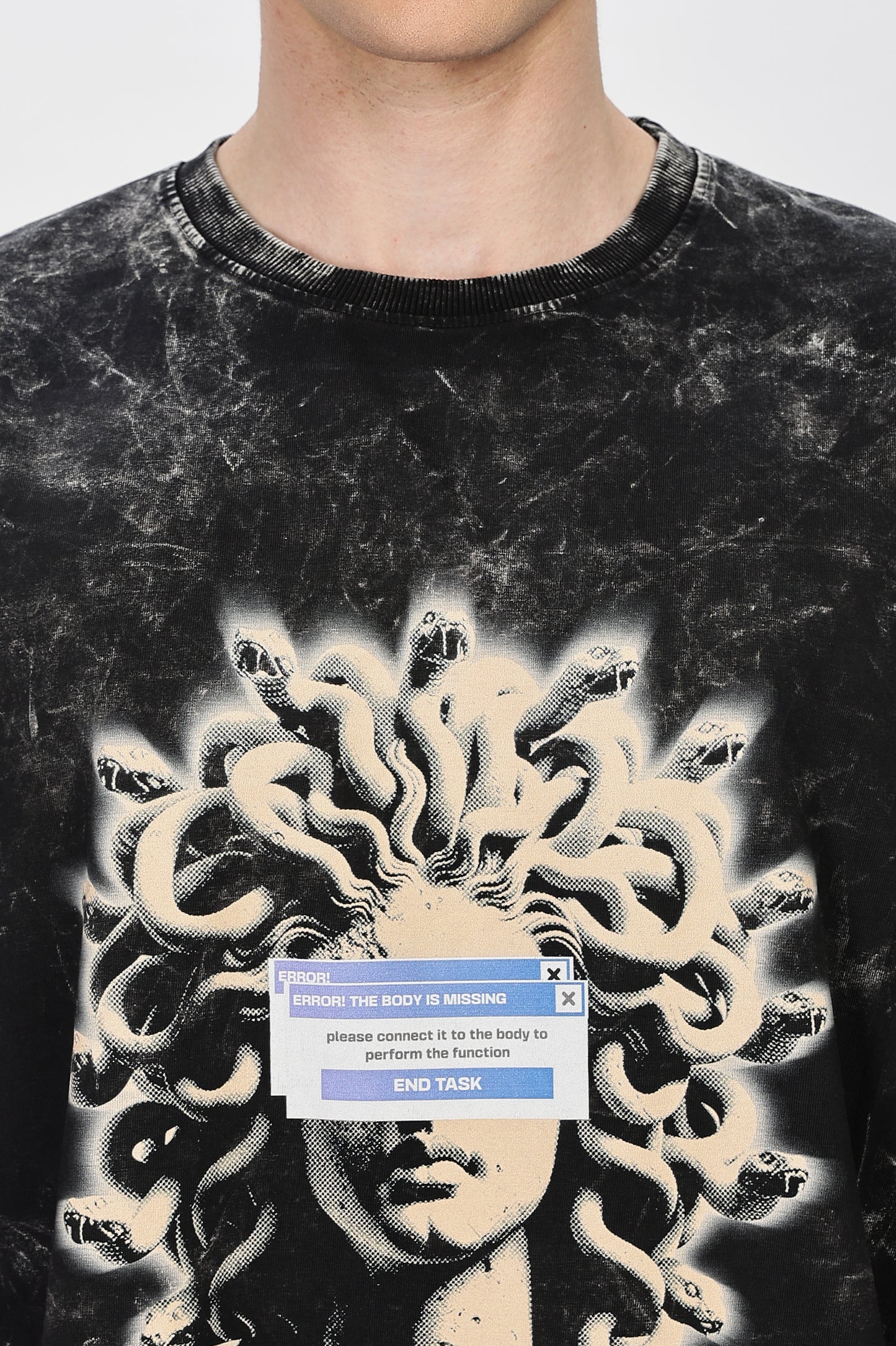 Acid Wash Oversized T-shirt / Medusa